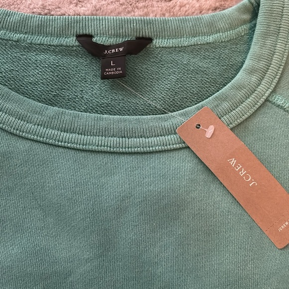 NWT JCrew The Ocean Pearl Myrtle Beach Cropped Sweatshirt - Size L - Picture 2 of 4